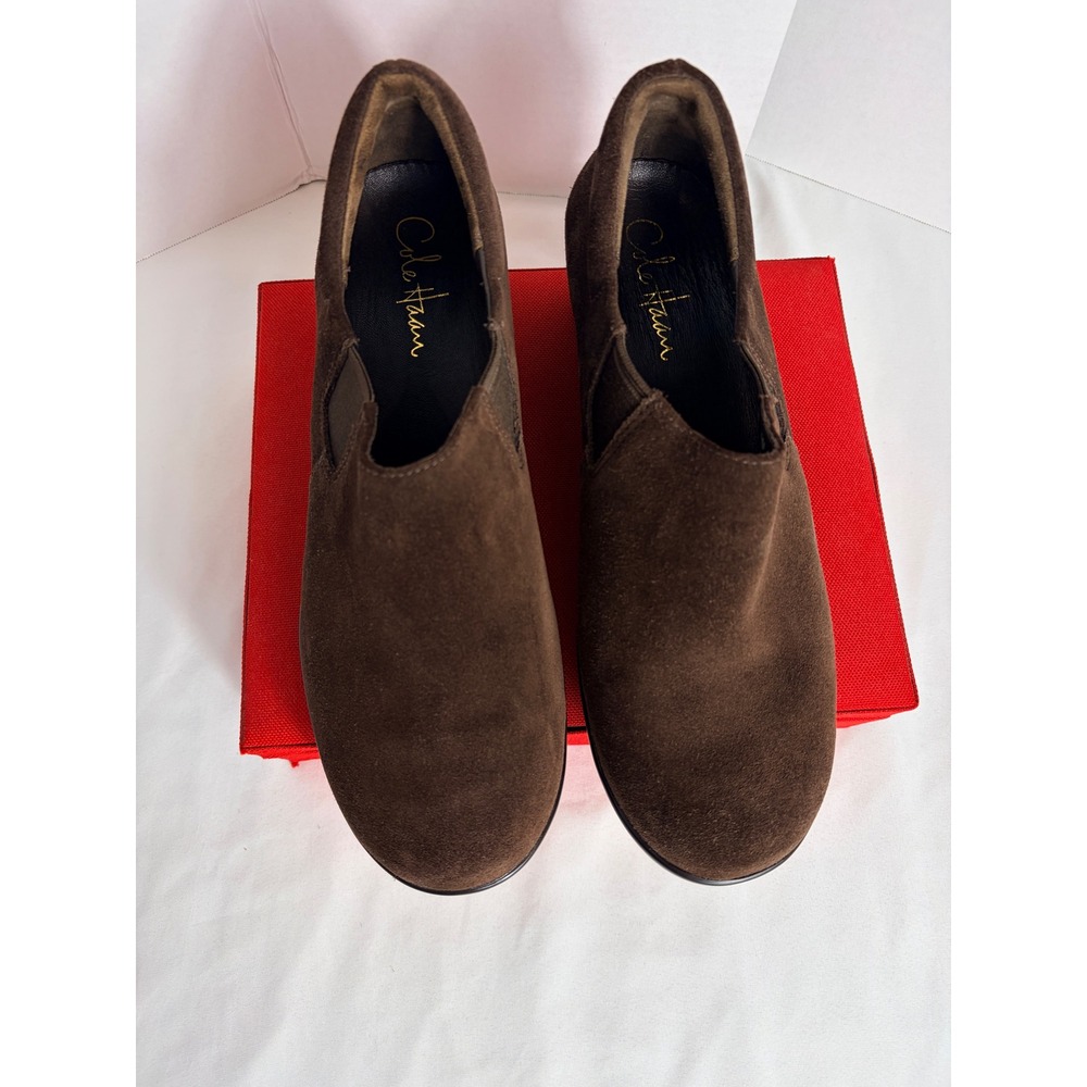 Cole Haan Womens Loafers Brown 7.5B Nike Air Waterproof Suede Slip On Shoes